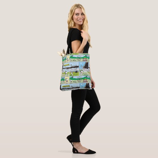 Snoopy en vrienden | Ga kamperen Tote Bag (Op model)