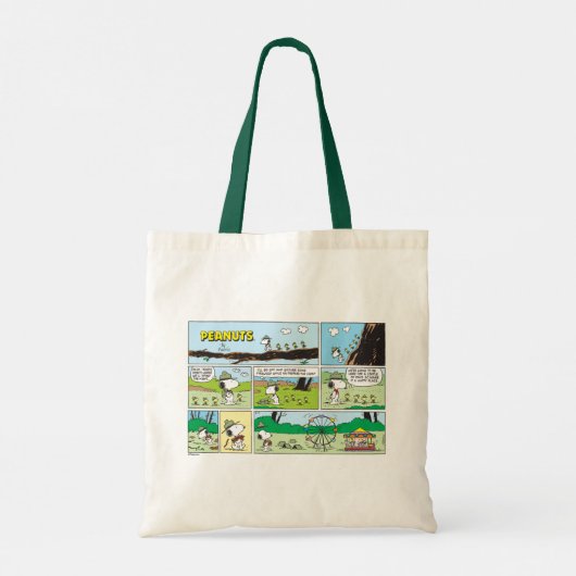 Snoopy en vrienden | Ga kamperen Tote Bag (Achterkant)