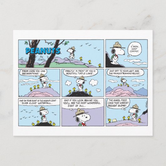 Snoopy en vrienden | Ga wandelen Briefkaart (Voorkant)