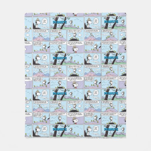 Snoopy en vrienden | Ga wandelen Fleece Deken (Voorkant)