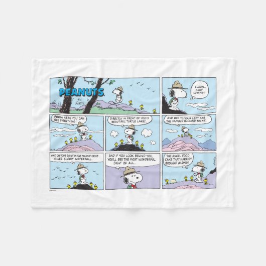 Snoopy en vrienden | Ga wandelen Fleece Deken (Voorkant (Horizontaal))