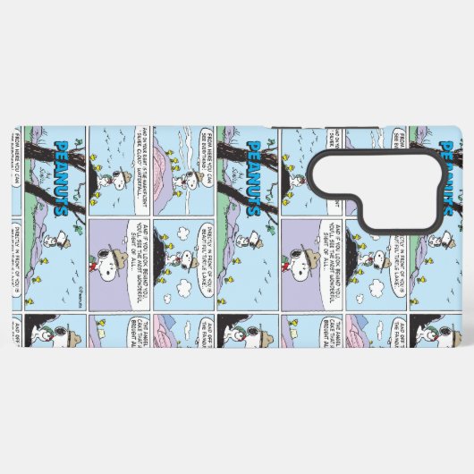 Snoopy en vrienden | Ga wandelen Samsung Galaxy Hoesje (Achterkant horizontaal)