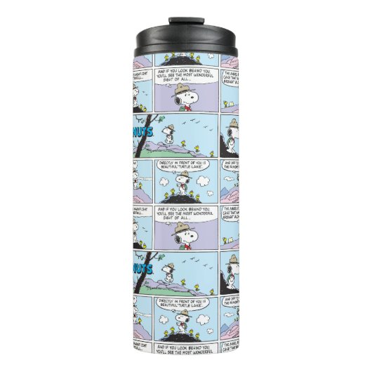 Snoopy en vrienden | Ga wandelen Thermosbeker (Voorkant)