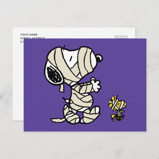 Snoopy en Woodstock Mummies Briefkaart (Voorkant / Achterkant)