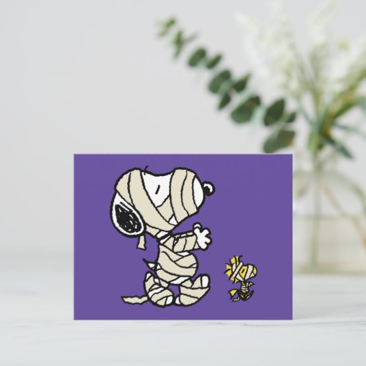 Snoopy en Woodstock Mummies Briefkaart (Staand voorkant)