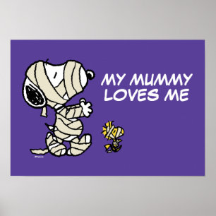 Snoopy en Woodstock Mummies Poster