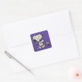 Snoopy en Woodstock Mummies Vierkante Sticker (Envelop)