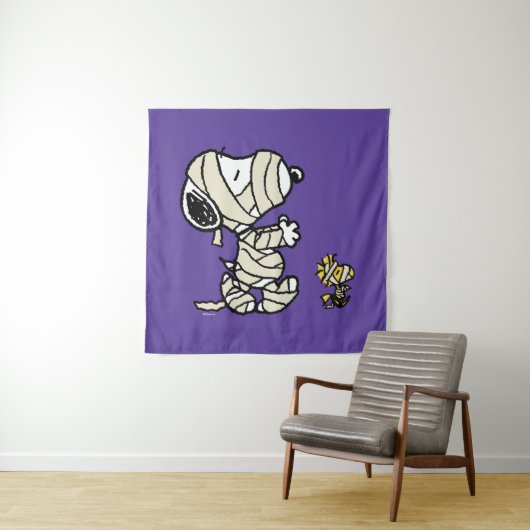 Snoopy en Woodstock Mummies Wandkleed (In situ)