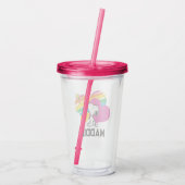 Snoopy en Woodstock | Rainboogharten Acryl Drinkbeker (Achterkant)