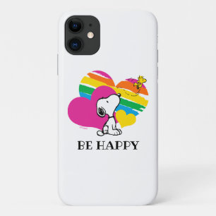 Snoopy en Woodstock   Rainboogharten Case-Mate iPhone Case
