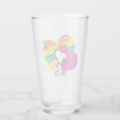 Snoopy en Woodstock | Rainboogharten Glas (Achterkant)