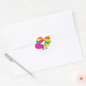 Snoopy en Woodstock | Rainboogharten Ronde Sticker (Envelop)