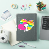 Snoopy en Woodstock | Rainboogharten Sticker (iPad Cover)
