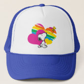 Snoopy en Woodstock | Rainboogharten Trucker Pet (Voorkant)