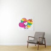 Snoopy en Woodstock | Rainboogharten Wandkleed (In Situ (horizontaal))