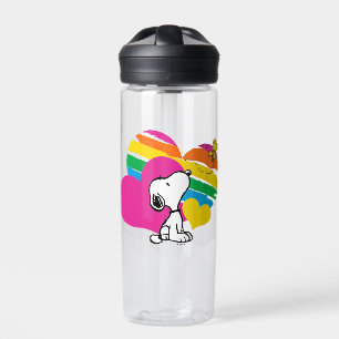 Snoopy en Woodstock   Rainboogharten Waterfles