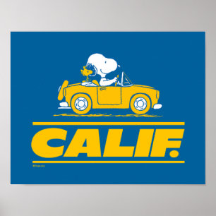 Snoopy en Woodstocks Californische wegtrip Poster