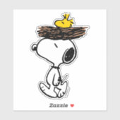 Snoopy en Woodstocks hattrick Sticker (Vel)