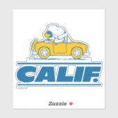 Snoopy en Woodstocks wegtocht door Californië Sticker (Vel)