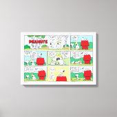Snoopy en zijn broers Andy en Olaf Canvas Afdruk (Voorkant)