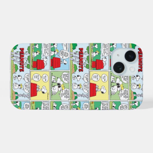 Snoopy en zijn broers Andy en Olaf iPhone 15 Case (Achterkant horizontaal)