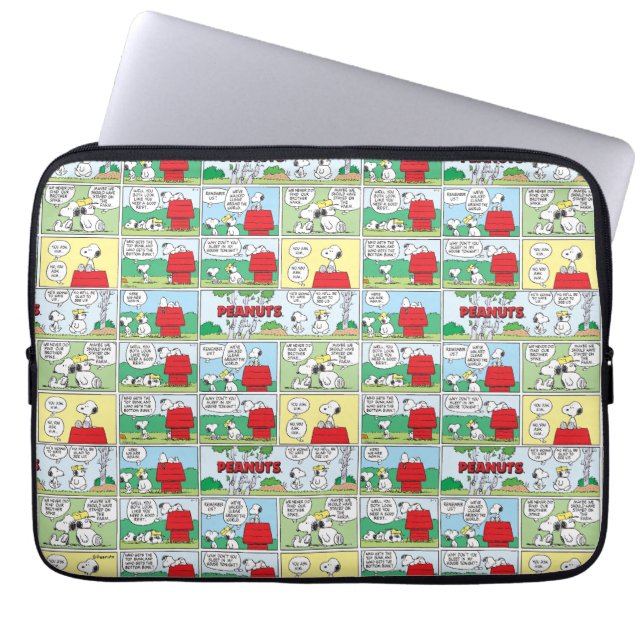 Snoopy en zijn broers Andy en Olaf Laptop Sleeve (Voorkant)