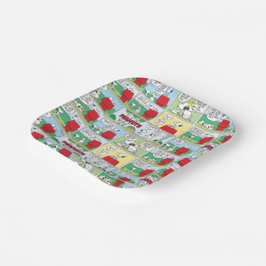 Snoopy en zijn broers Andy en Olaf Papieren Bordje (Gebogen)