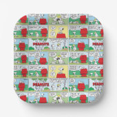 Snoopy en zijn broers Andy en Olaf Papieren Bordje (Voorkant)