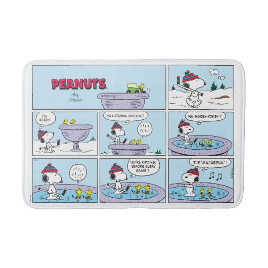 Snoopy & Friends Hockey spel Badmat (Voorkant)