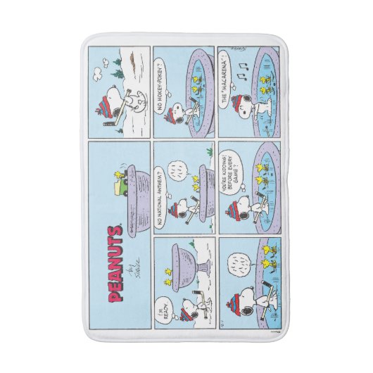Snoopy & Friends Hockey spel Badmat (Voorkant Verticaal)