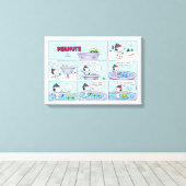 Snoopy & Friends Hockey spel Canvas Afdruk (Insitu (Houten vloer))