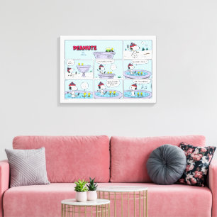 Snoopy & Friends Hockey spel Canvas Afdruk