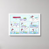 Snoopy & Friends Hockey spel Canvas Afdruk (Voorkant)