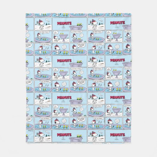 Snoopy & Friends Hockey spel Fleece Deken (Voorkant)