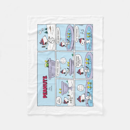 Snoopy & Friends Hockey spel Fleece Deken (Voorkant)