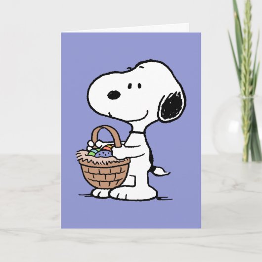 Snoopy Gelukkig Pasen Feestdagen Kaart (Voorkant)