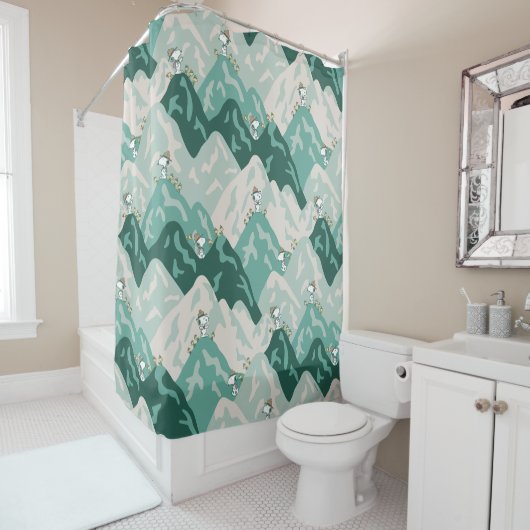 Snoopy Great Outdoor Pattern Douchegordijn (In situ)