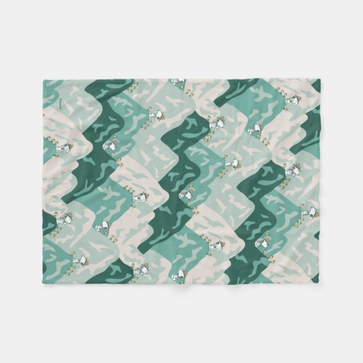 Snoopy Great Outdoor Pattern Fleece Deken (Voorkant (Horizontaal))