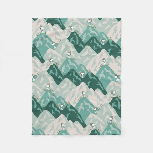 Snoopy Great Outdoor Pattern Fleece Deken (Voorkant)