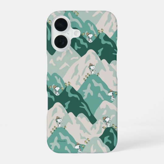 Snoopy Great Outdoor Pattern iPhone 16 Hoesje (Achterkant)