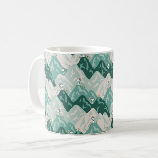 Snoopy Great Outdoor Pattern Koffiemok (Voorkant links)