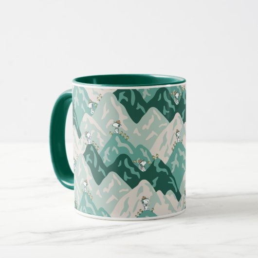 Snoopy Great Outdoor Pattern Mok (Voorkant links)