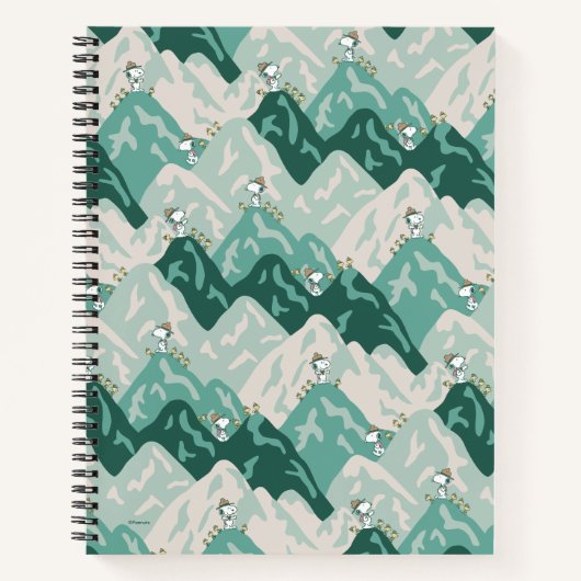 Snoopy Great Outdoor Pattern Notitieboek (Voorkant)