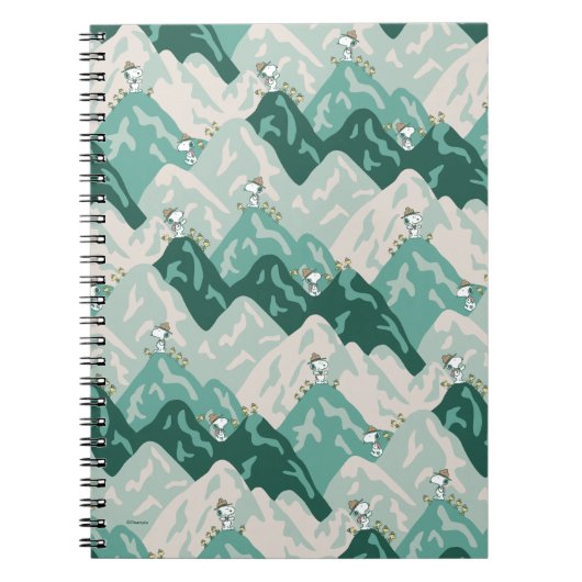 Snoopy Great Outdoor Pattern Notitieboek (Voorkant)