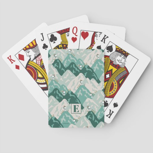 Snoopy Great Outdoor Pattern Pokerkaarten (Achterkant)
