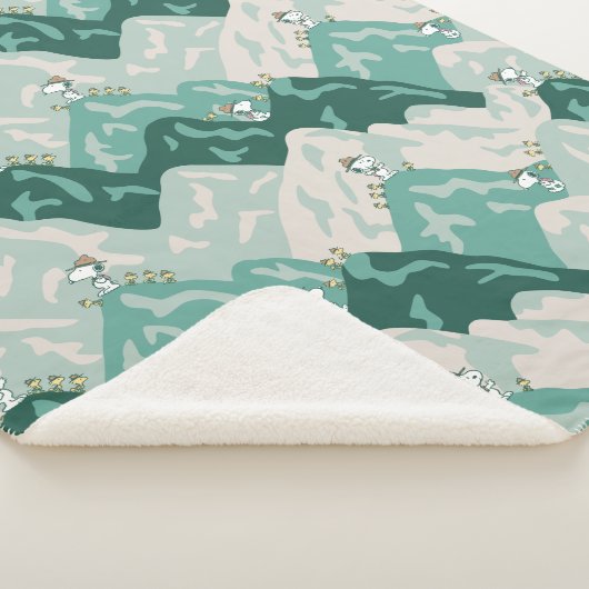 Snoopy Great Outdoor Pattern Sherpa Deken (3/4)