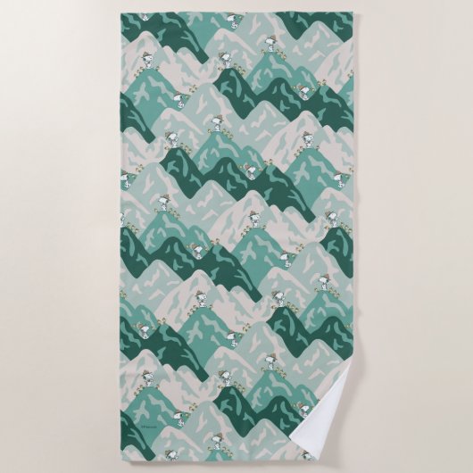 Snoopy Great Outdoor Pattern Strandlaken (Voorkant)