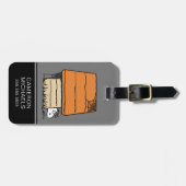 Snoopy Halloween Spin Web Doghouse Bagagelabel (Voorkant horizontaal)