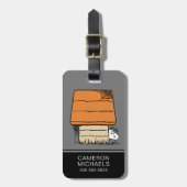 Snoopy Halloween Spin Web Doghouse Bagagelabel (Voorkant verticaal)