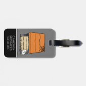 Snoopy Halloween Spin Web Doghouse Bagagelabel (Achterkant horizontaal)